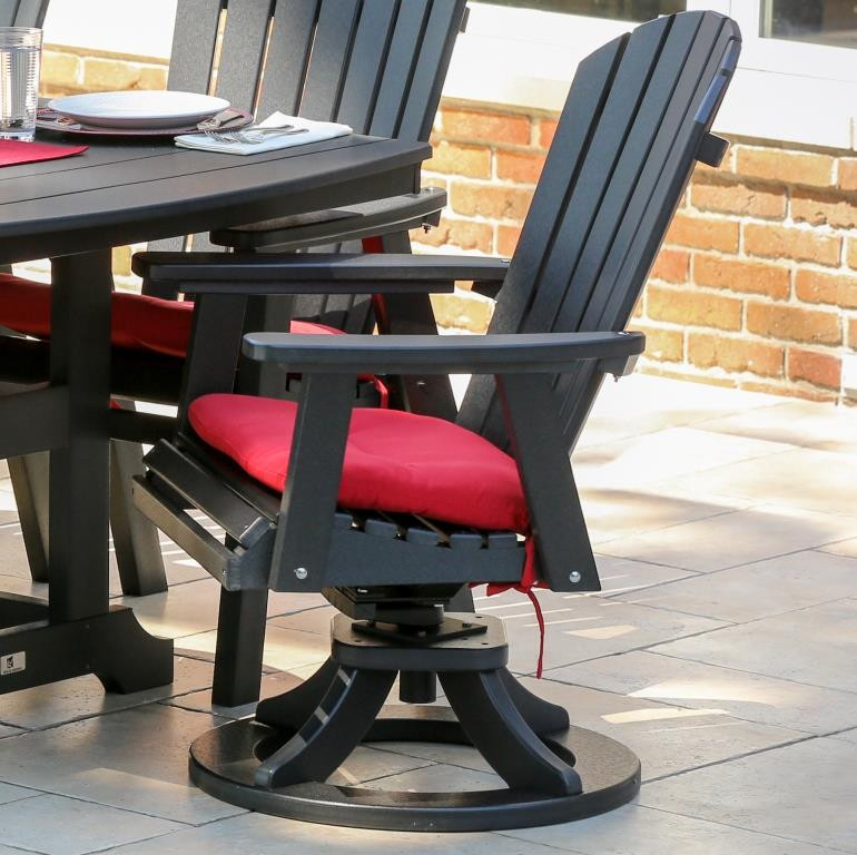 Berlin Gardens ComfoBack Resin Swivel Rocker Dining Chair