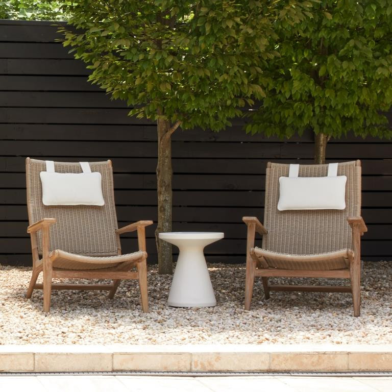 Sunset West Sedona Teak High Back Chair Lounge Set - Thumbnail 2