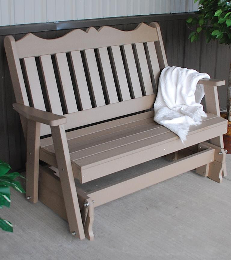 Polyresin Royal English Outdoor Glider Bench