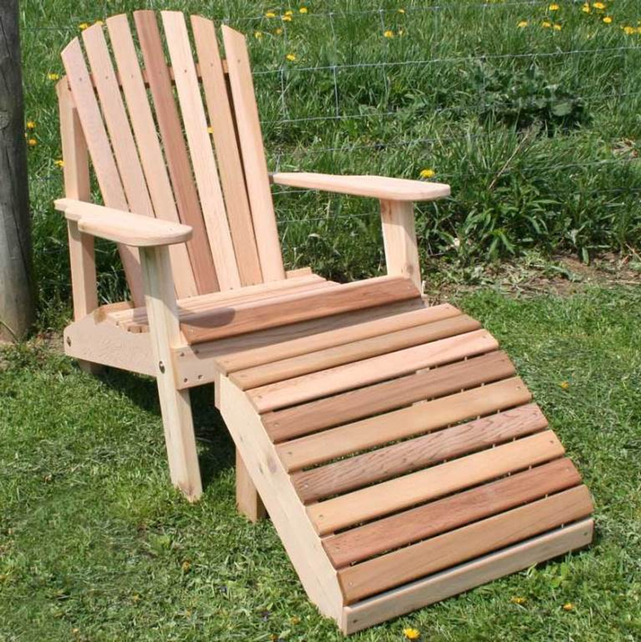 Adirondack Chair and Footrest Set Cedar American Forest