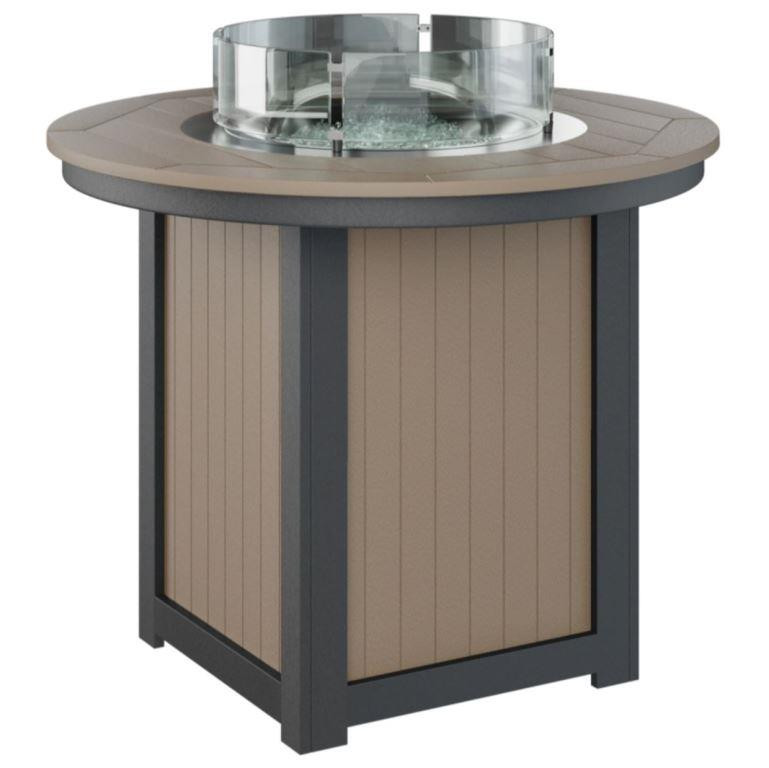 Berlin Gardens Resin Comfo Counter Chair and Fire Table Set