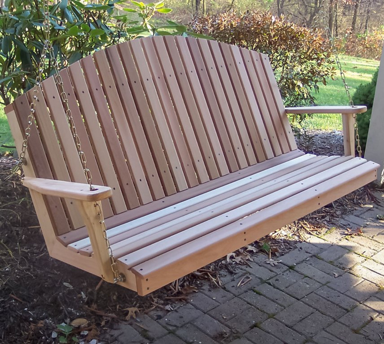 Curved shop porch swing