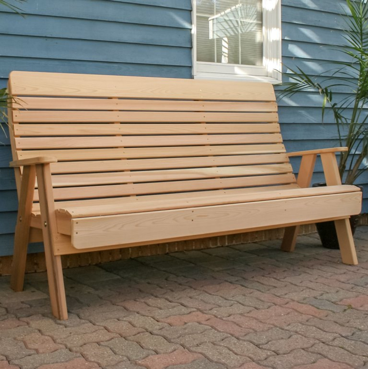 high back outdoor benches