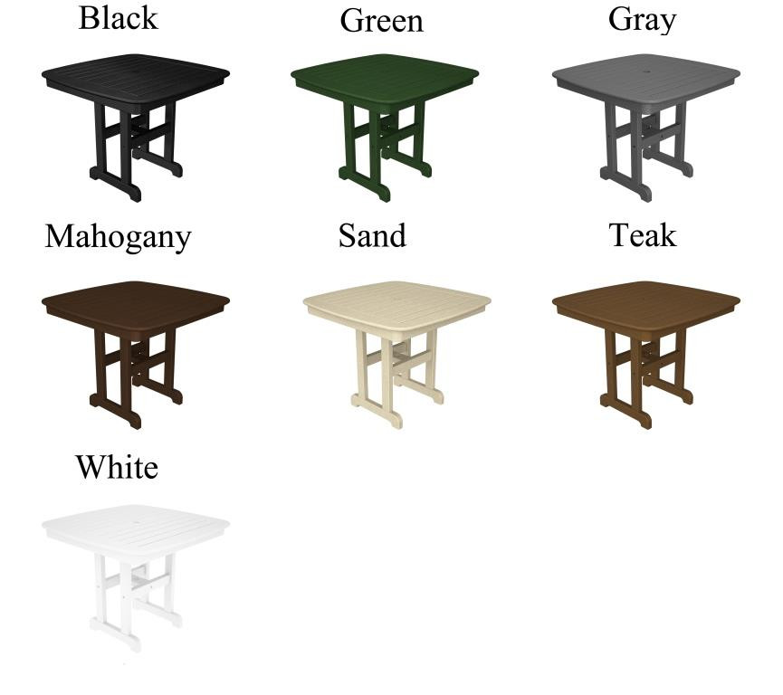 POLYWOOD® Nautical 37-Inch Dining Table