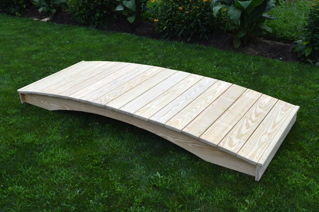 Traditional Pine Plank Garden Bridge - Thumbnail 2