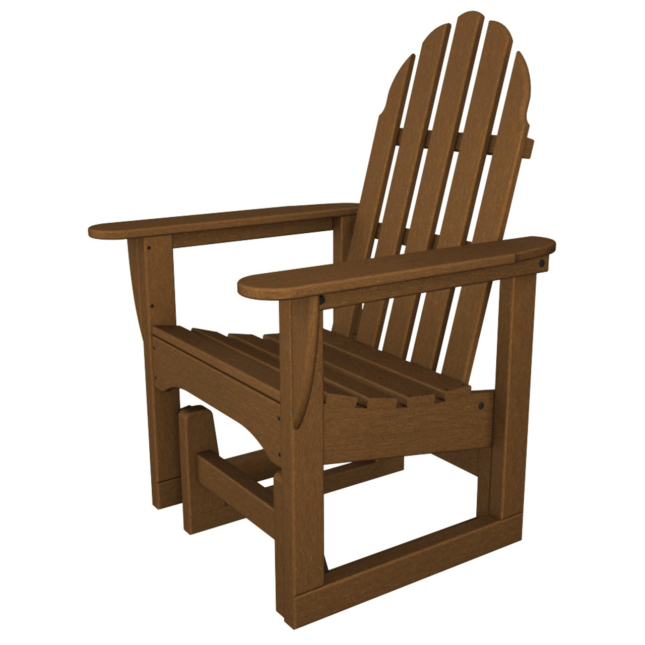 polywood classic adirondack glider bench