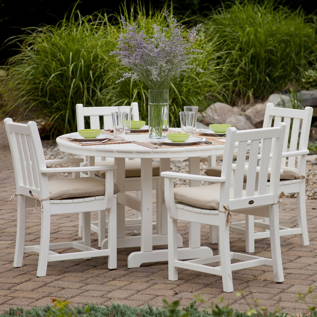 4 seat wooden garden dining set