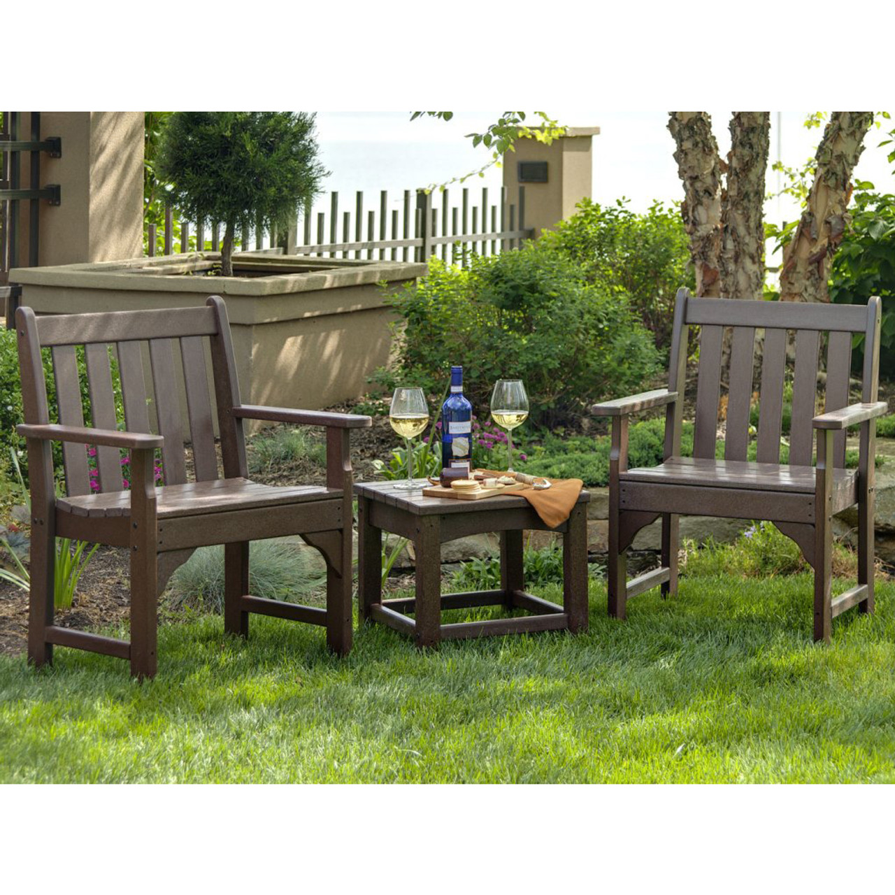 polywood vineyard 3 piece garden chair set