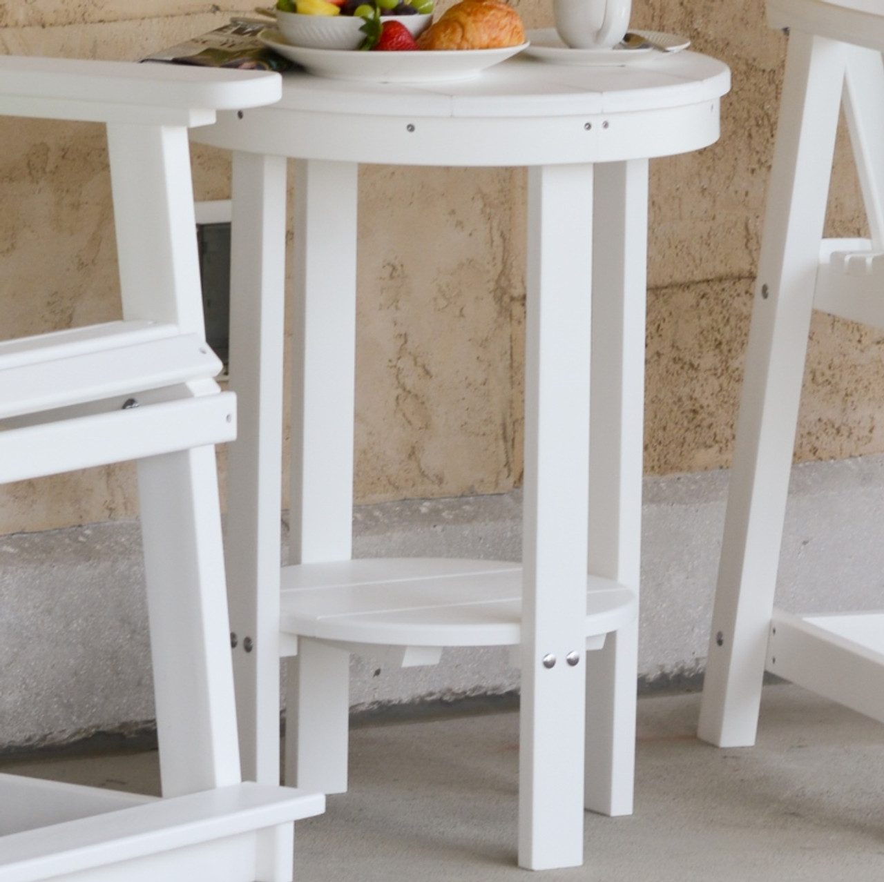 Berlin Gardens Resin 22" Round CounterHeight End Table