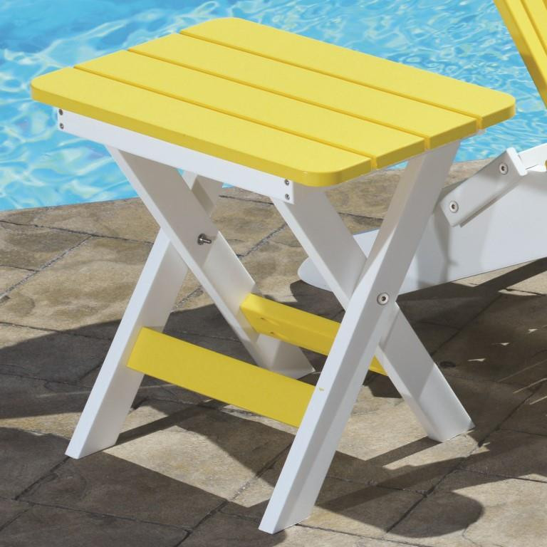 Resin Folding End Table Outdoor Fold Up Side Table