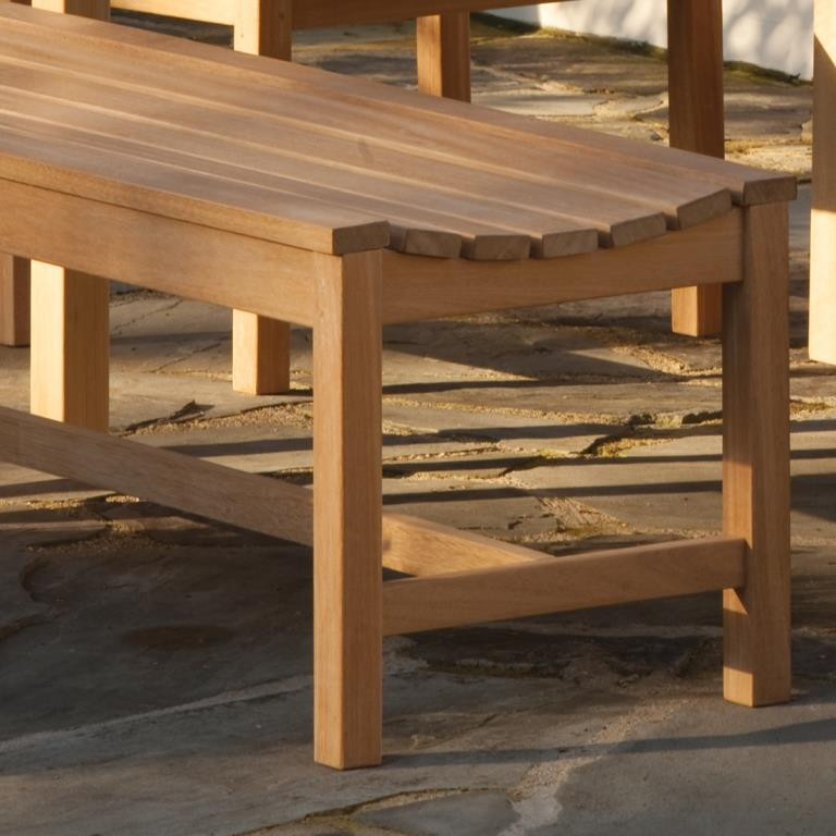 Oxford Garden Teak 5' Backless Bench - Thumbnail 2