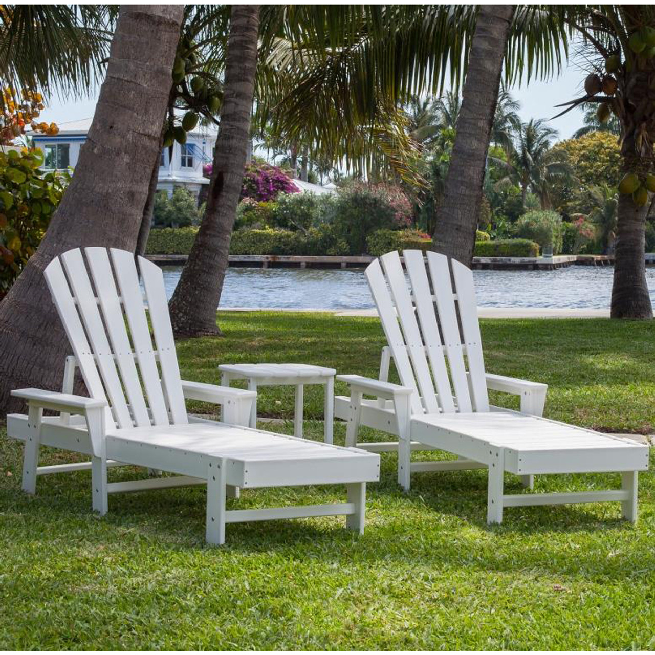 POLYWOOD South Beach Chaise 3 Piece Set