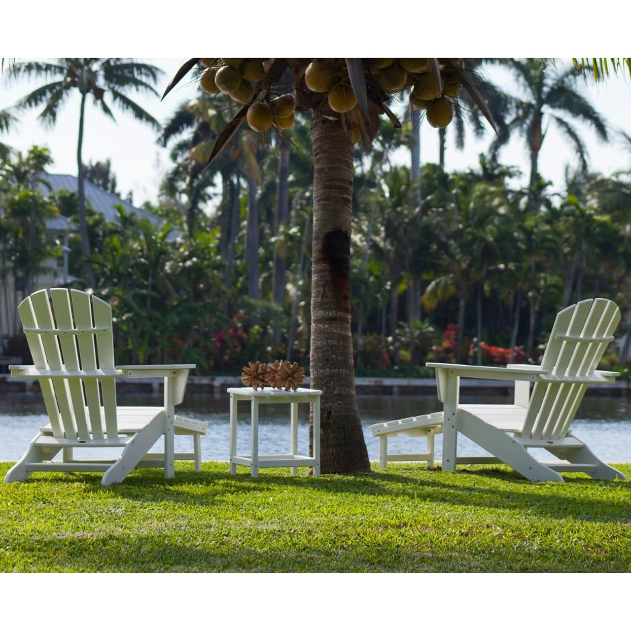 POLYWOOD South Beach Ultimate Adirondack 3 Piece Set   Polywood South Beach Ultimate Adirondack 3 Piece Set 32  85428.1646962152 