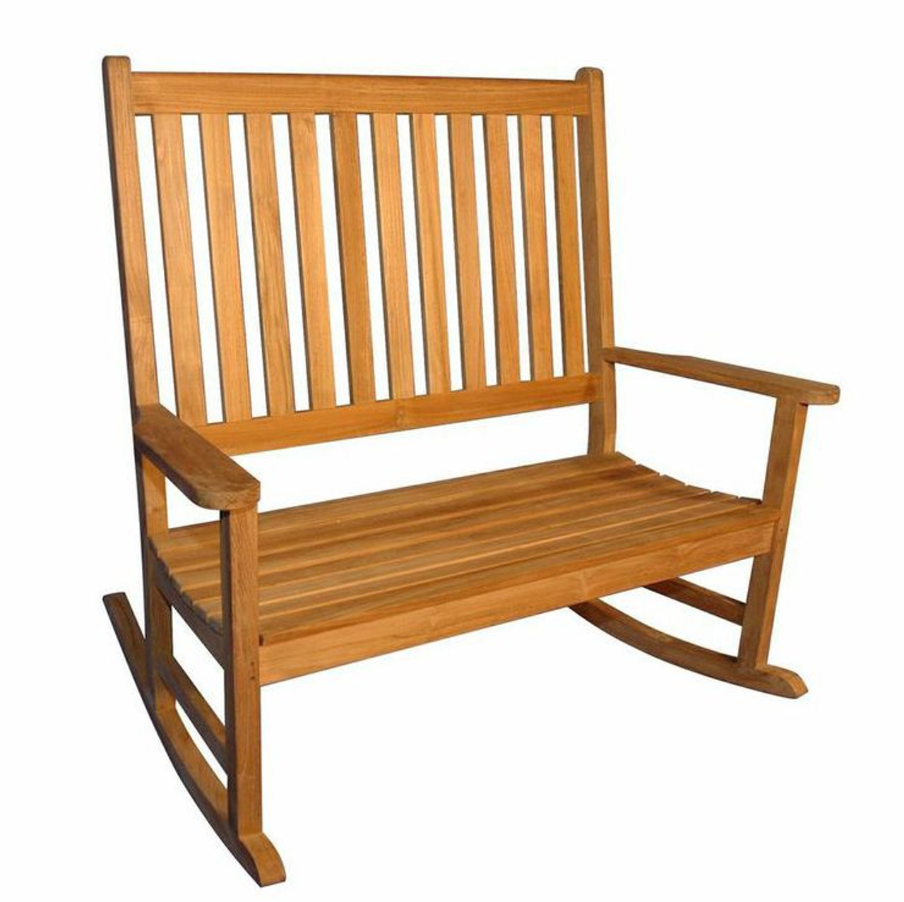 Regal Teak Rocking Bench OutdoorFurniturePlus