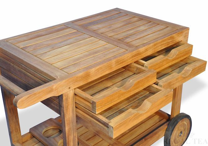 Rolling Tea TrolleyTeak Patio Furniture for Sale