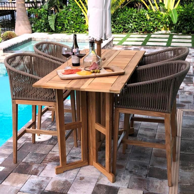 outdoor drop leaf table and chairs