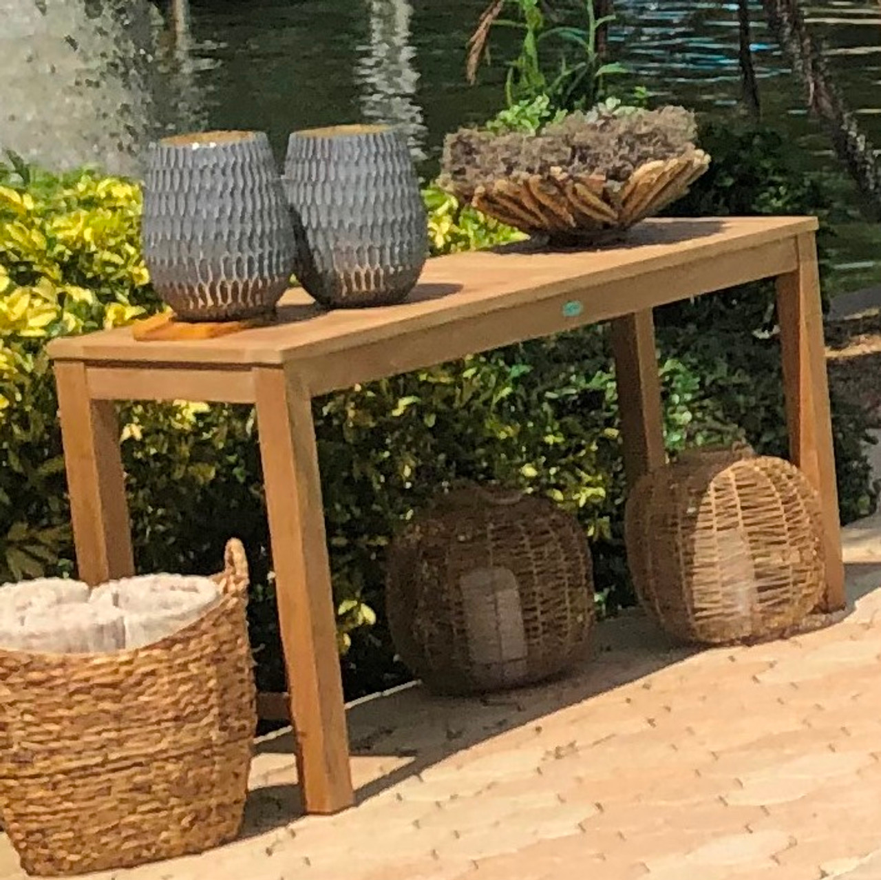 Teak console shop table outdoor