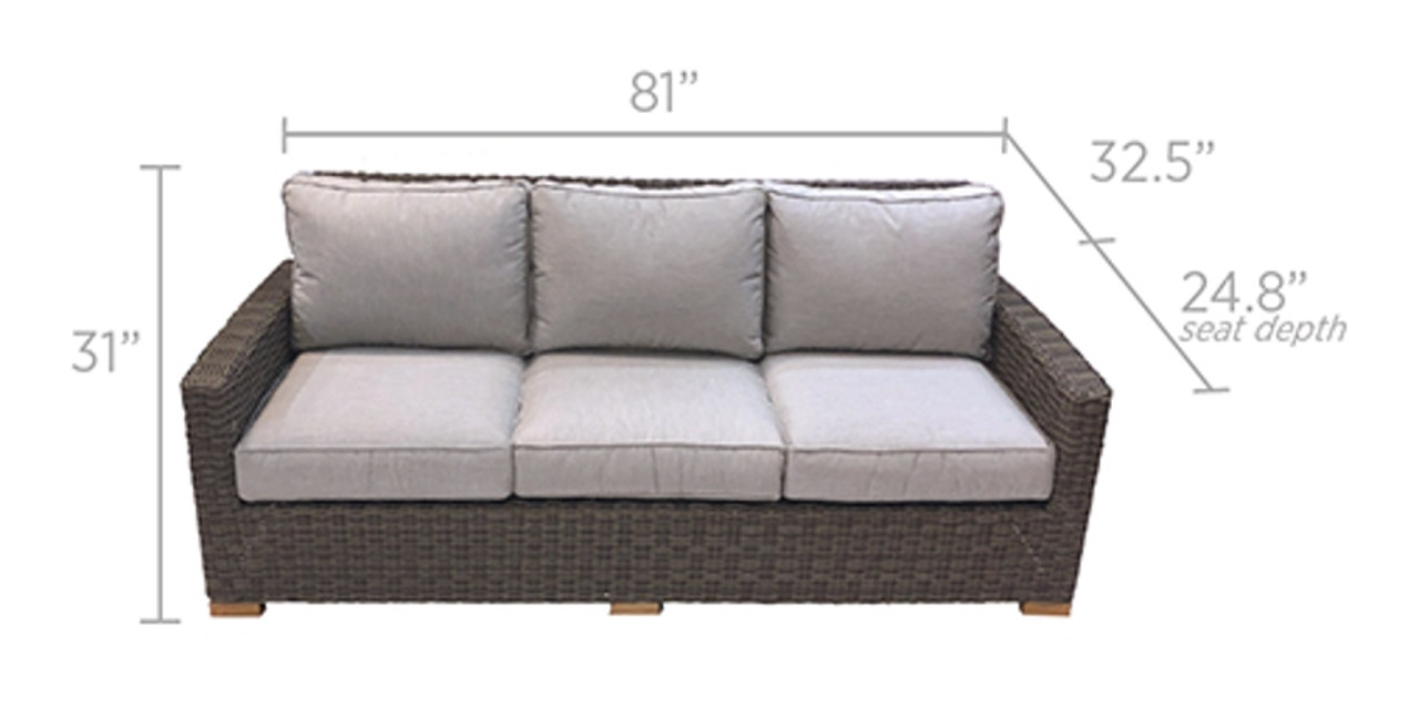 Royal Teak Sanibel Wicker Deep Seating Sofa