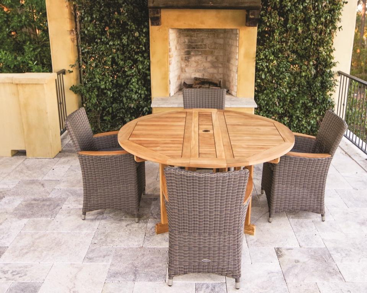 outdoor drop leaf table set