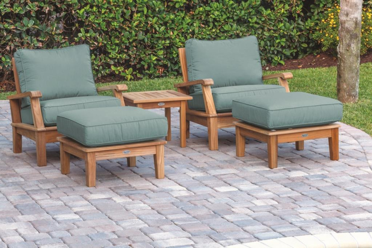 patio chairs with ottoman set