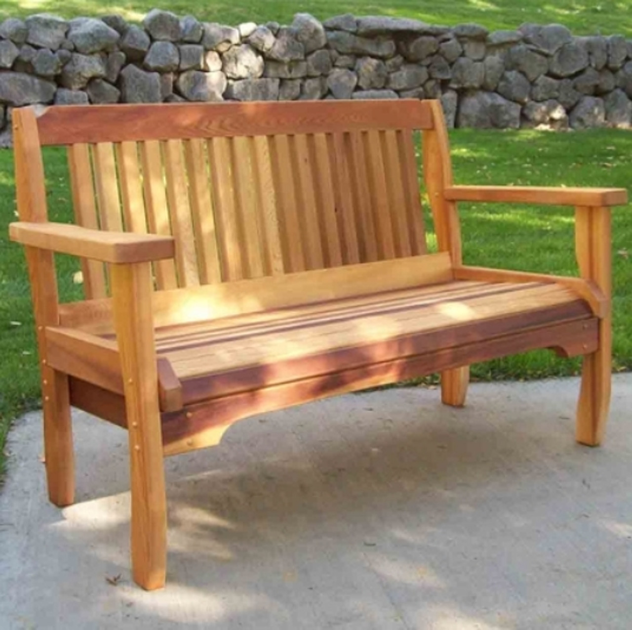 5ft hardwood garden bench