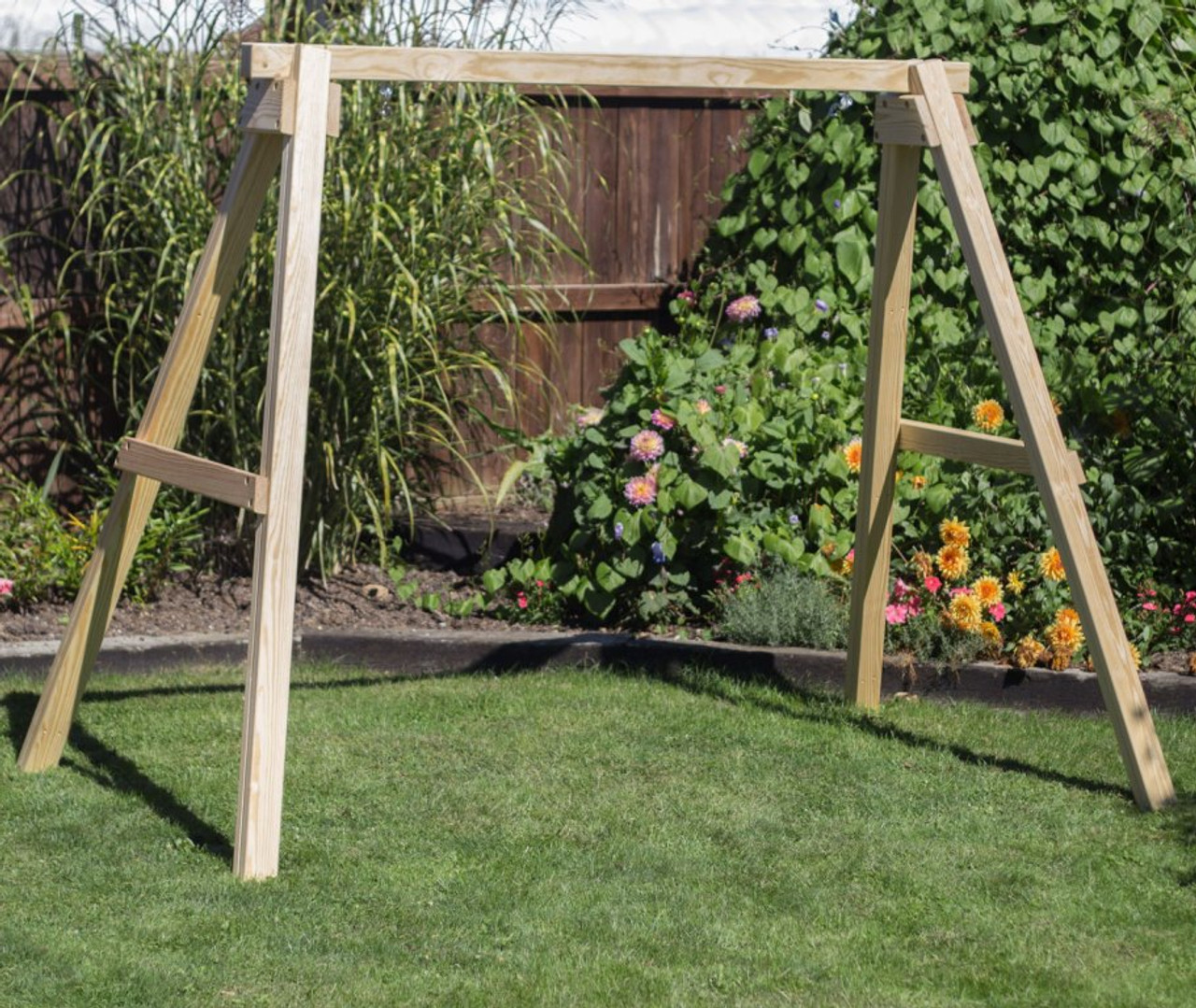 Outdoor Swing Frame Only Wooden Swing Stand Frame