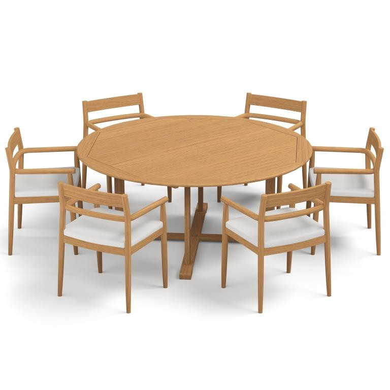 Oxford Garden Lido Teak 6 Seat Dining Set - Thumbnail 3