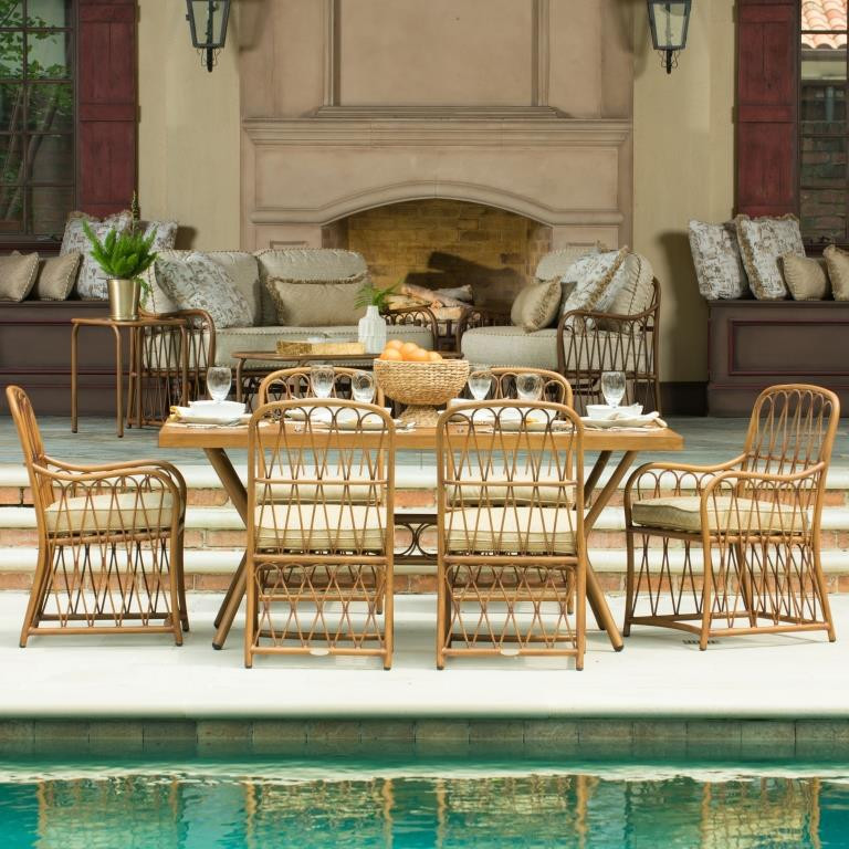 Woodard Cane Collection Dining Set - Thumbnail 5