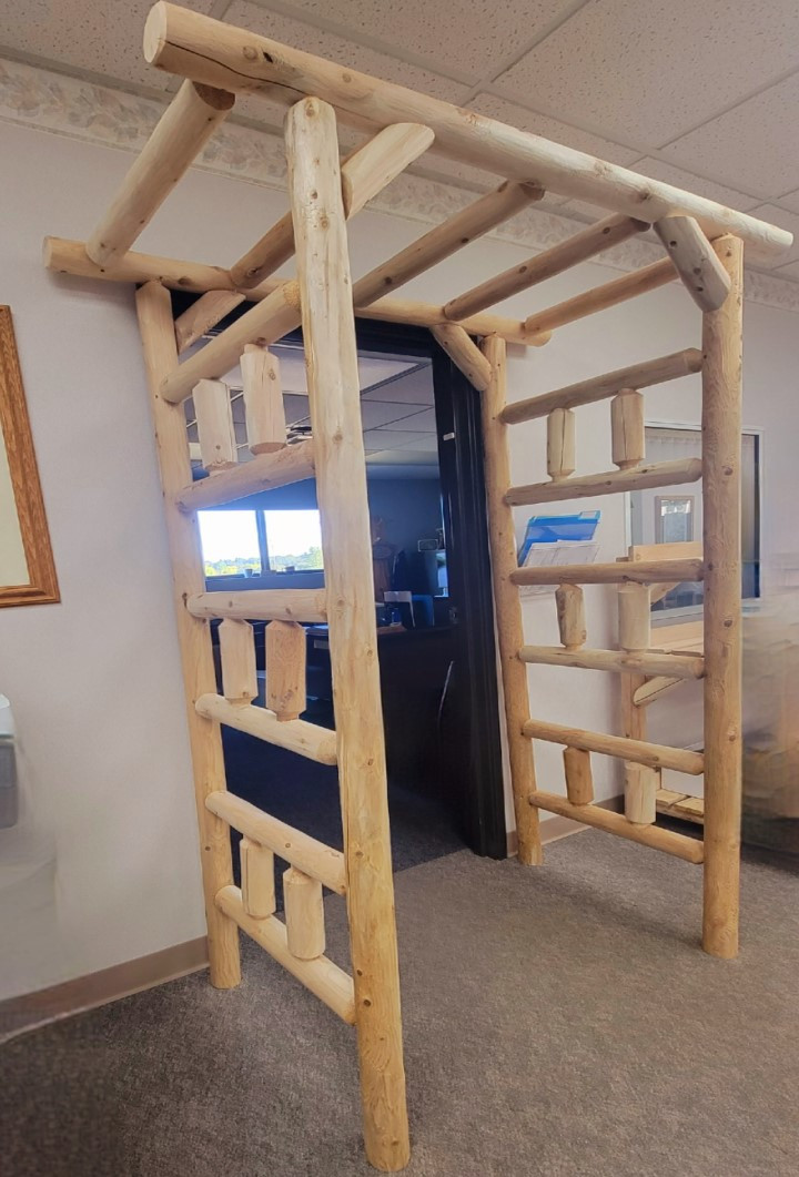 Log Style Cedar Garden Arbor - Thumbnail 4