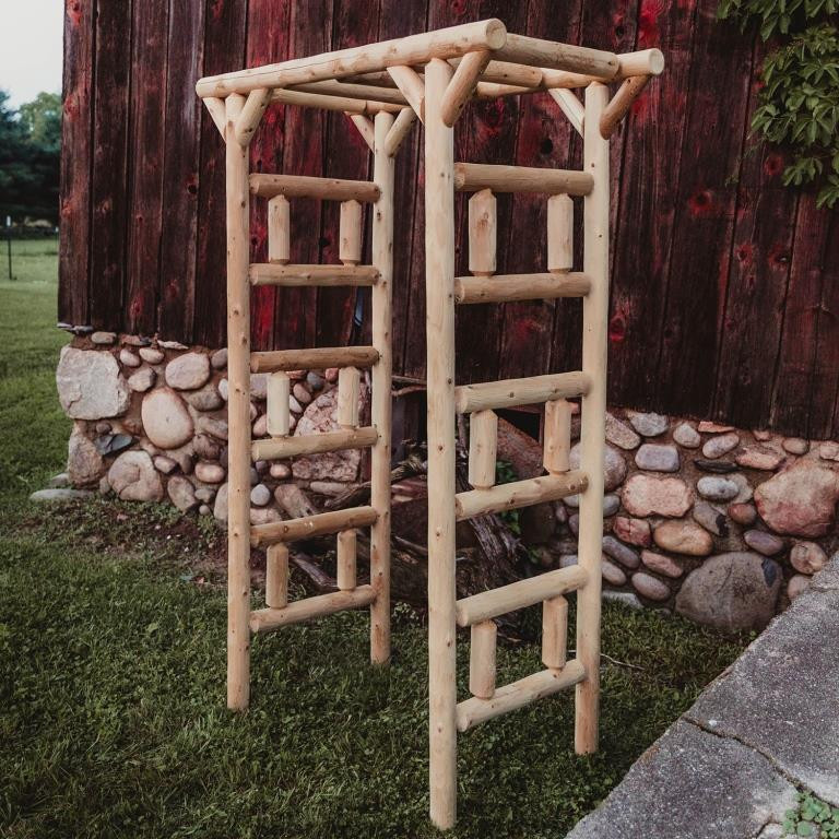 Log Style Cedar Garden Arbor