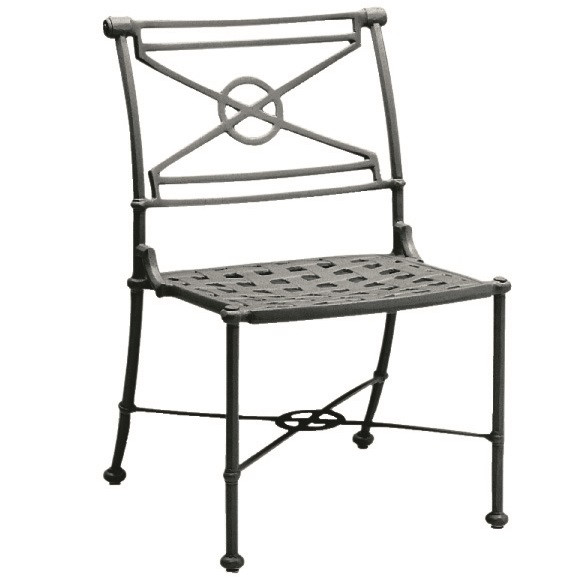 Basketweave Metal Dining Side Chair Outdoor Chairs for Sale