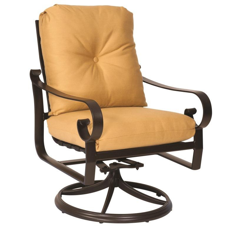 Woodard Belden Swivel Rocking Dining Armchair Patio Chairs for Sale