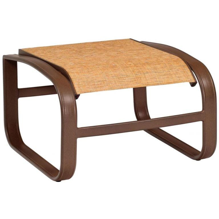 Woodard Cayman Isle Padded Sling Ottoman Patio Lounge Furniture