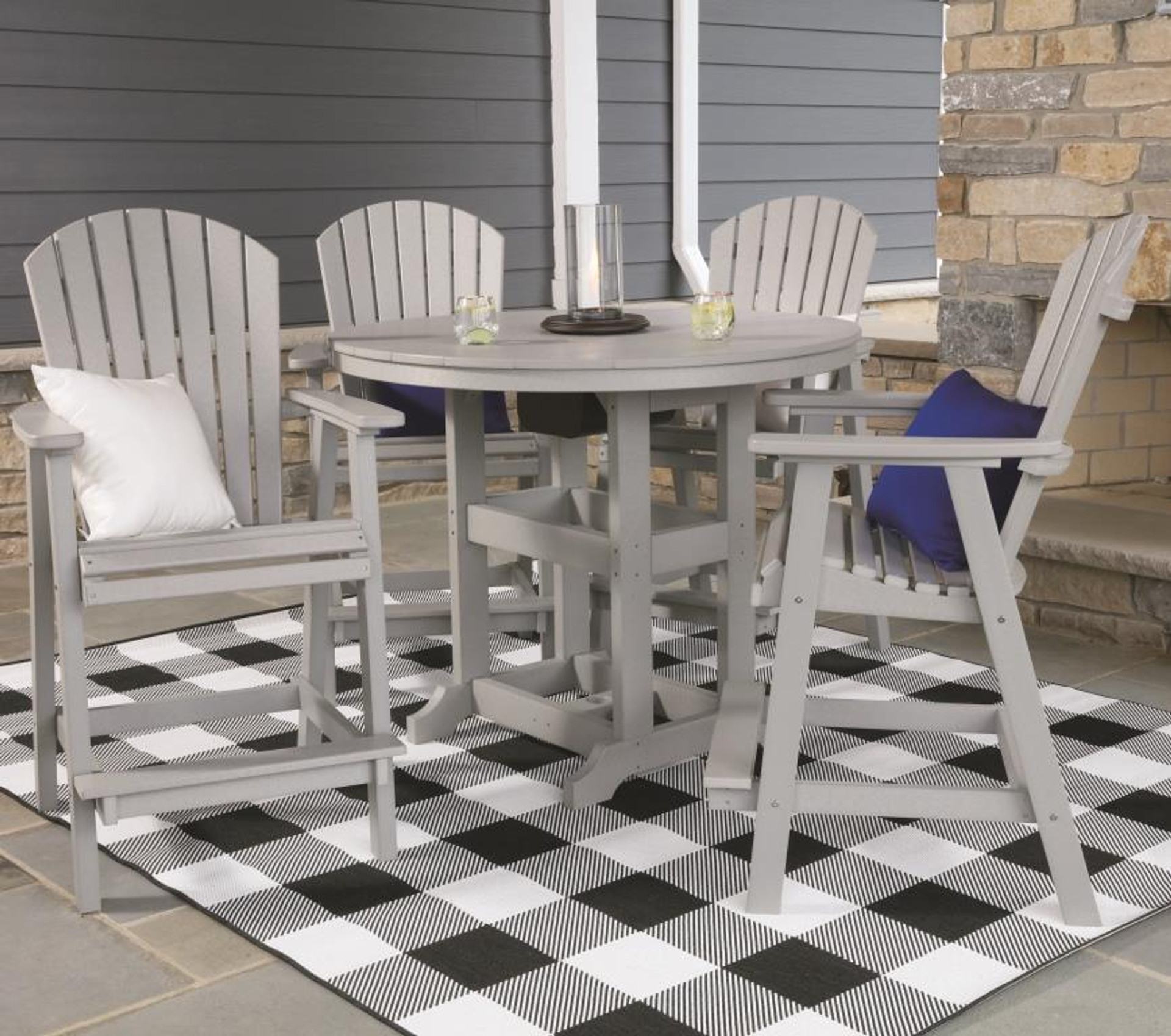 Berlin Gardens Resin Comfo Back Four Seat Dining Set   Berlin Gardens Resin Comfo Back 4 Seat Bar Height Dining Set 78  76357.1646943948 