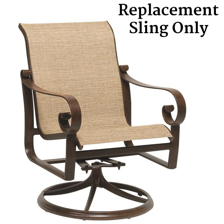 Woodard Belden Swivel Rocking Dining Armchair Replacement Sling