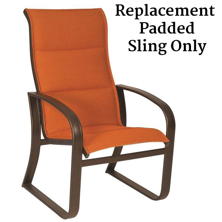 Woodard Cayman Isle High Back Dining Arm Chair Replacement Padded Sling
