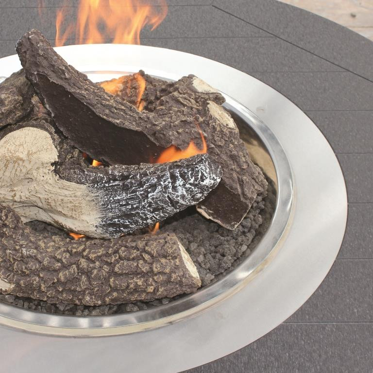 Round Outdoor Fire Pit Table Patio Gas Fire Pit Berlin Gardens