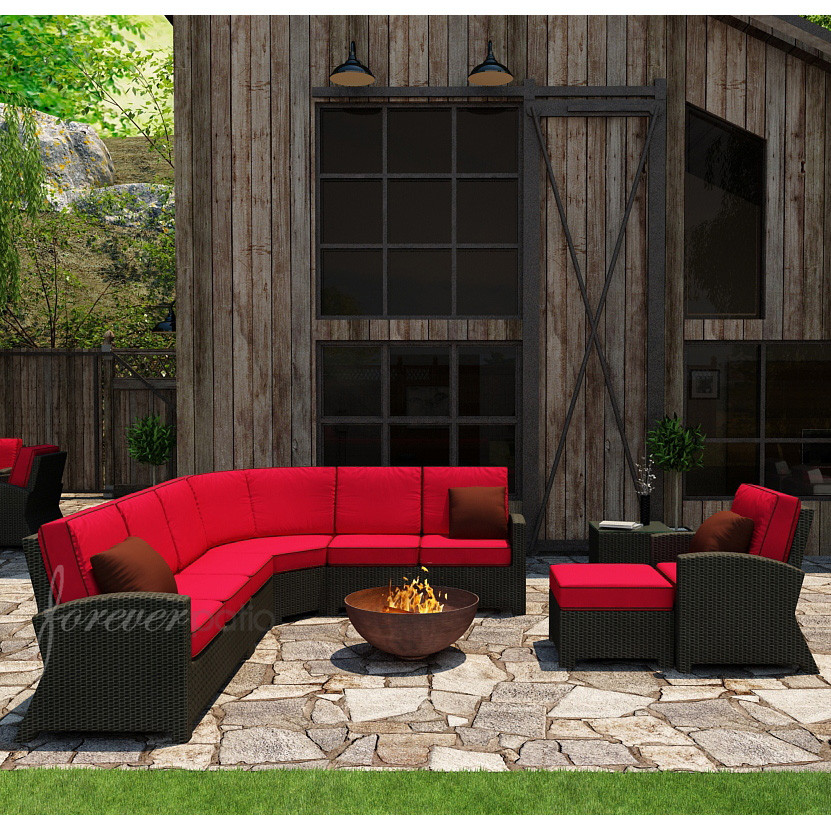 Wicker Forever Patio 3Piece Barbados Sofa Seating Set