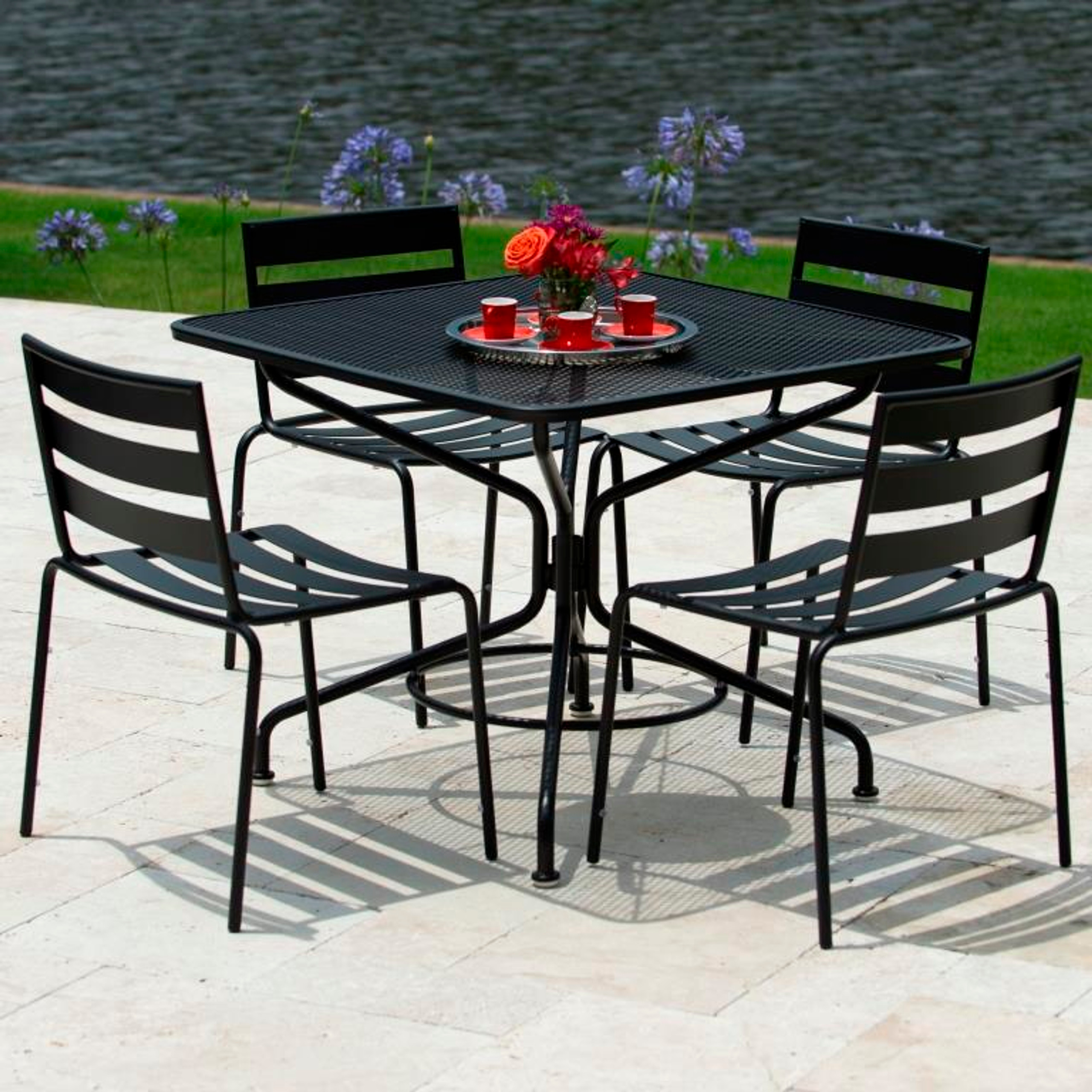 Black Wrought Iron Patio Bistro Set Bistro Cafe Set