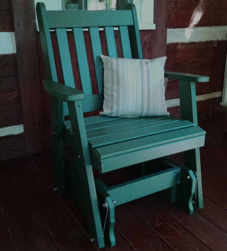 Polyresin Traditional English Outside Glider Bench