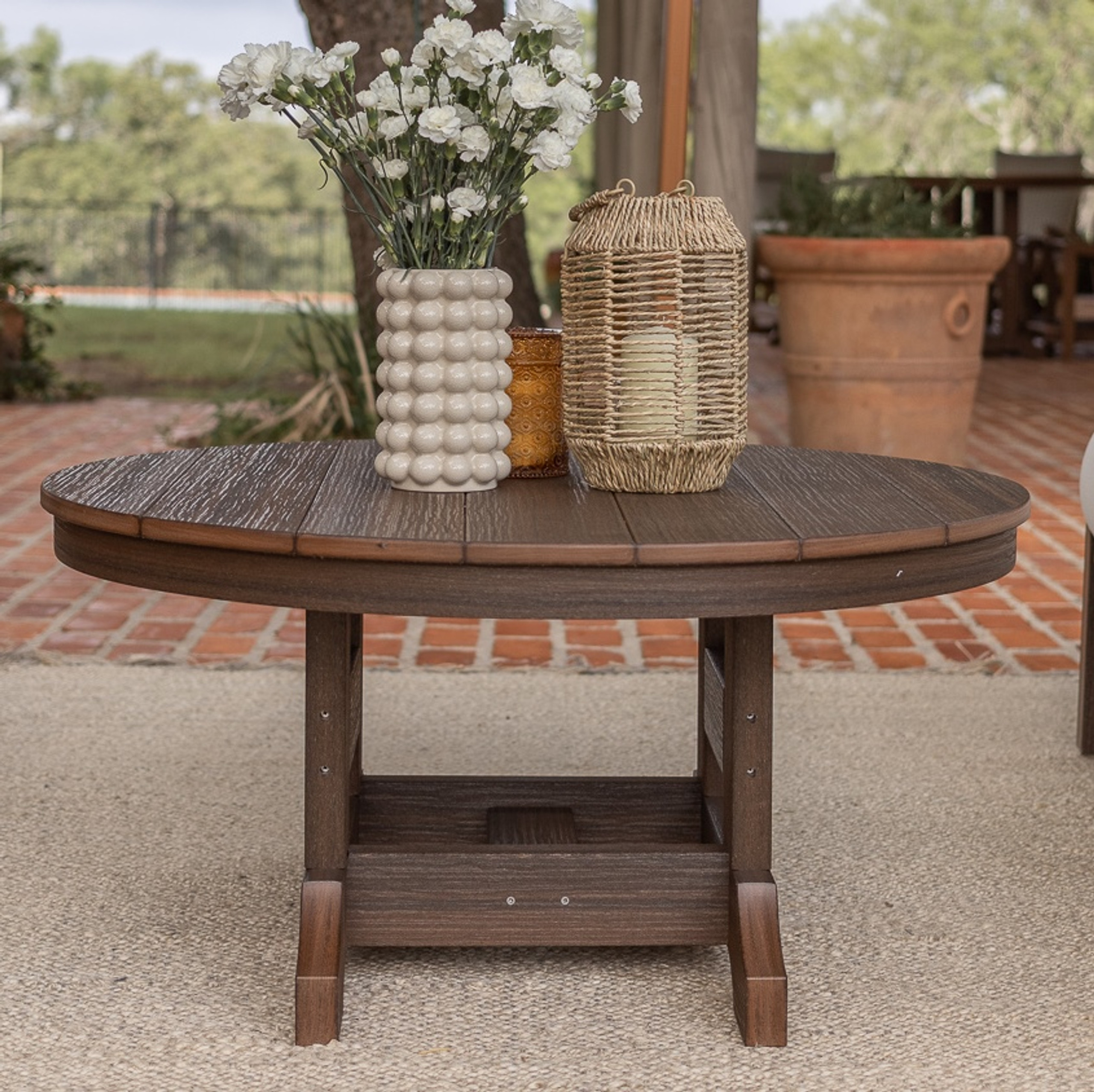 38" Round Patio Conversation Table Outdoor Furniture Plus