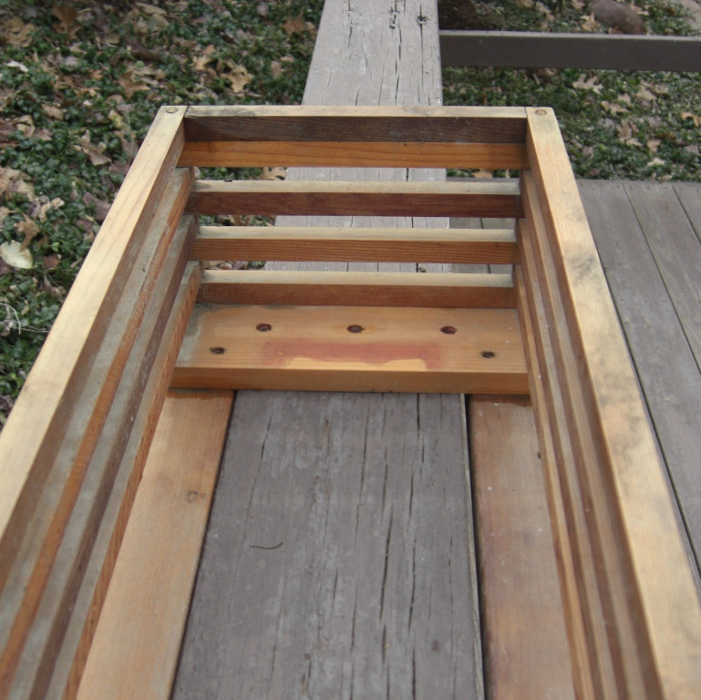 Cedar Slatted Deck Rail Planter Box Outdoor Deck Planter