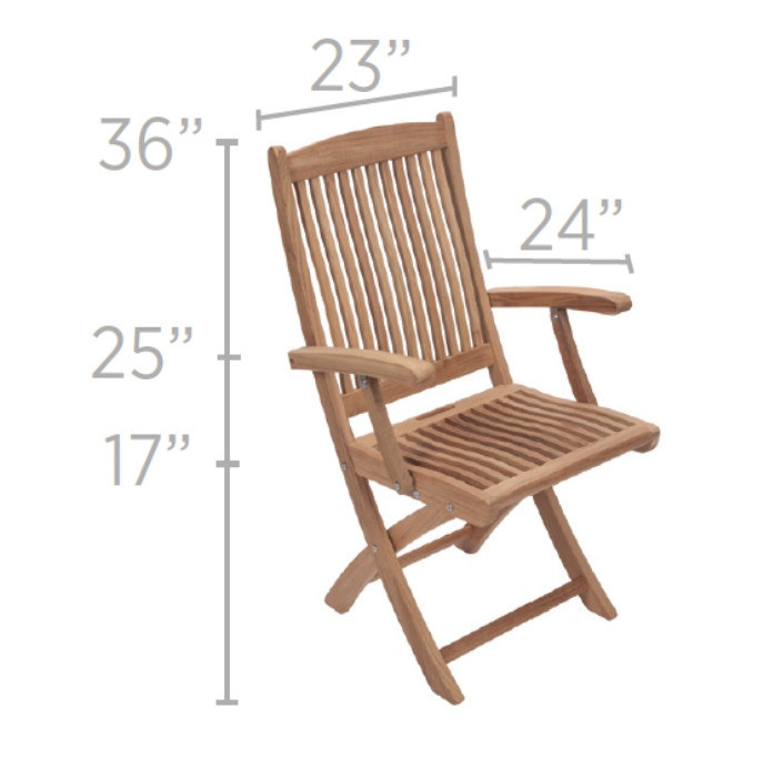 Sailor Teak Folding Armchair