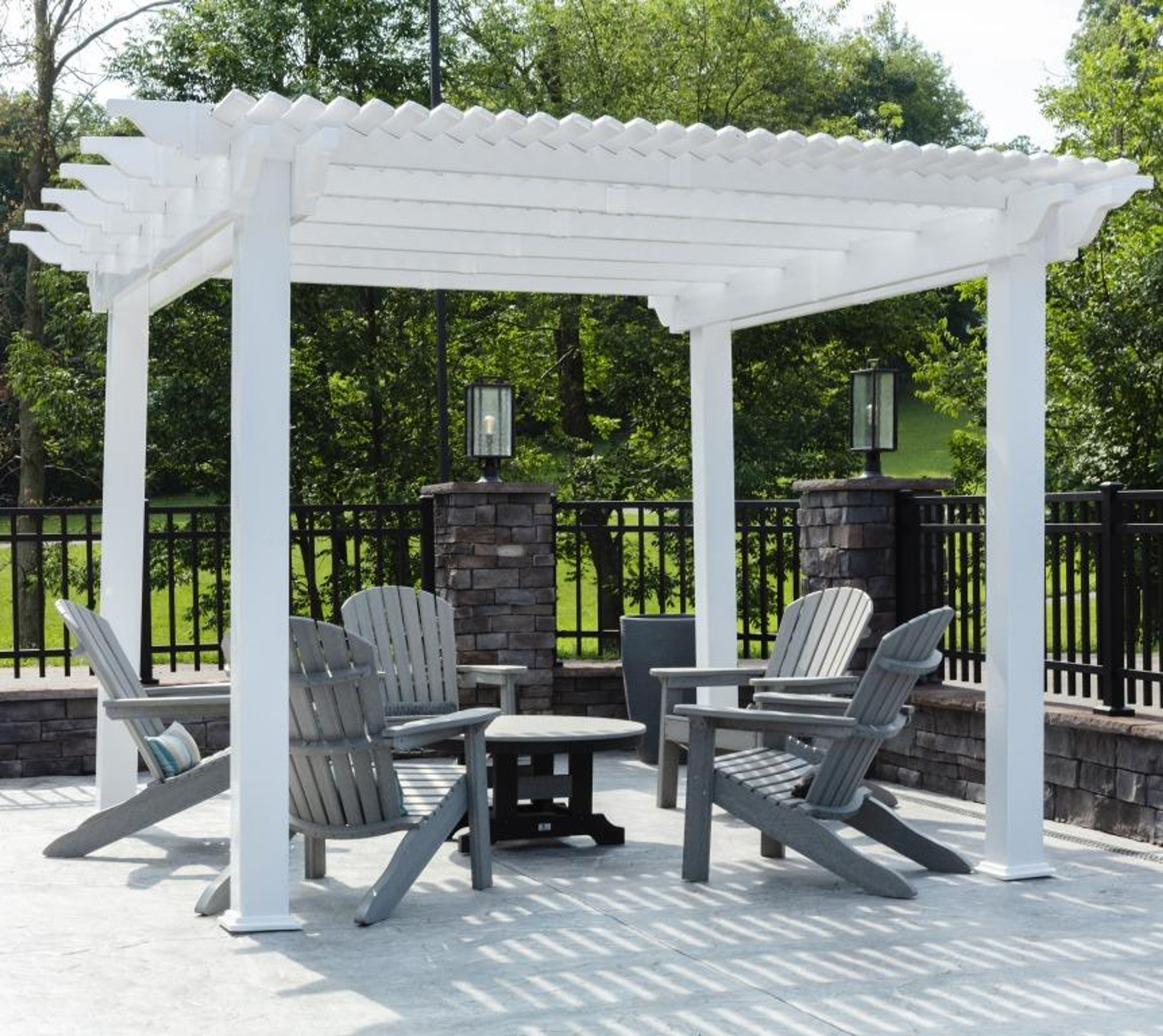 Berlin Gardens Resin Furniture OutdoorFurniturePlus   Berlin Gardens Vinyl Bradford 12 X 14 Pergola 90  94888.1646974023 