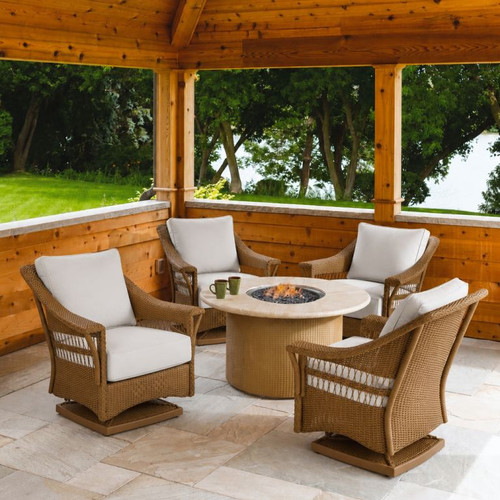 Lloyd Flanders Nantucket Fire Table Lounge Set