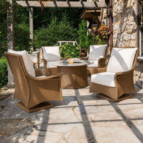 Lloyd Flanders Mandalay Fire Table Lounge Set