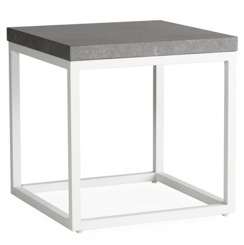 Lloyd Flanders Aluminum End Table - White Finish