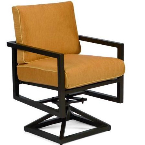 Woodard Salona Swivel Rocking Dining Armchair