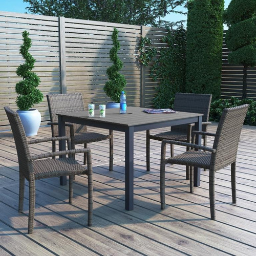 Forever Patio Ravello 41" Square 5 Piece Dining Set