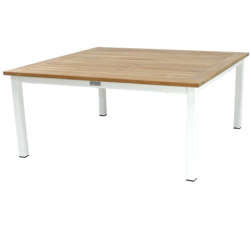 Three Birds Soho 42" Square Coffee Table - White